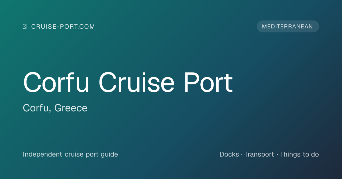 Corfu Cruise Port Guide | cruise-port.com | cruise-port.com