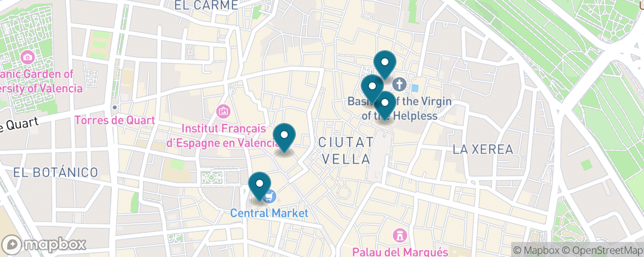 Map of the stops on “The Old Town Classic”