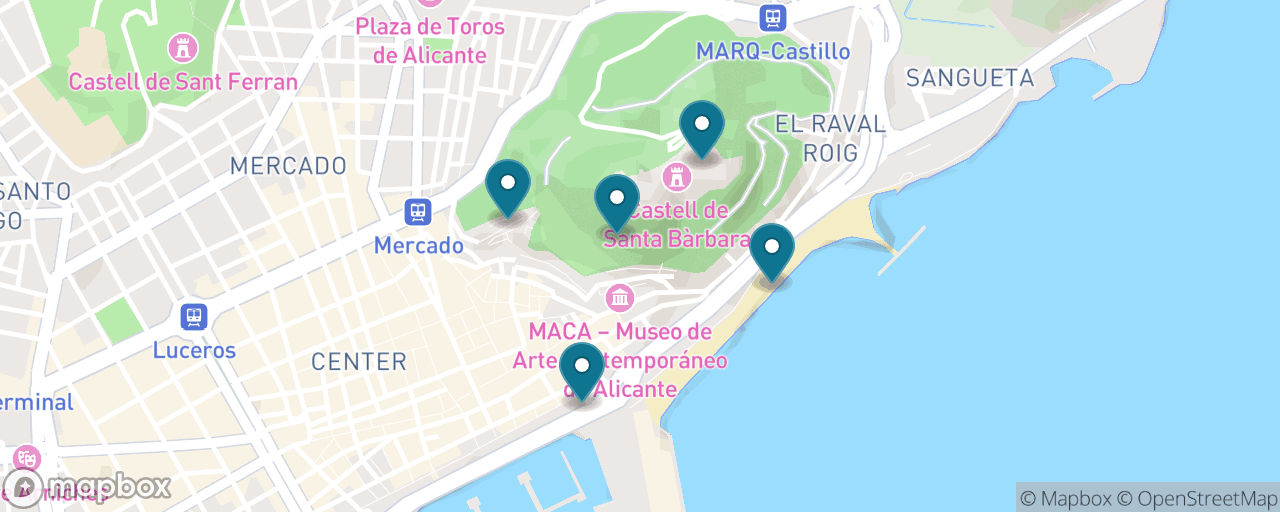Map of the stops on “The Castle & Old Town Classic”