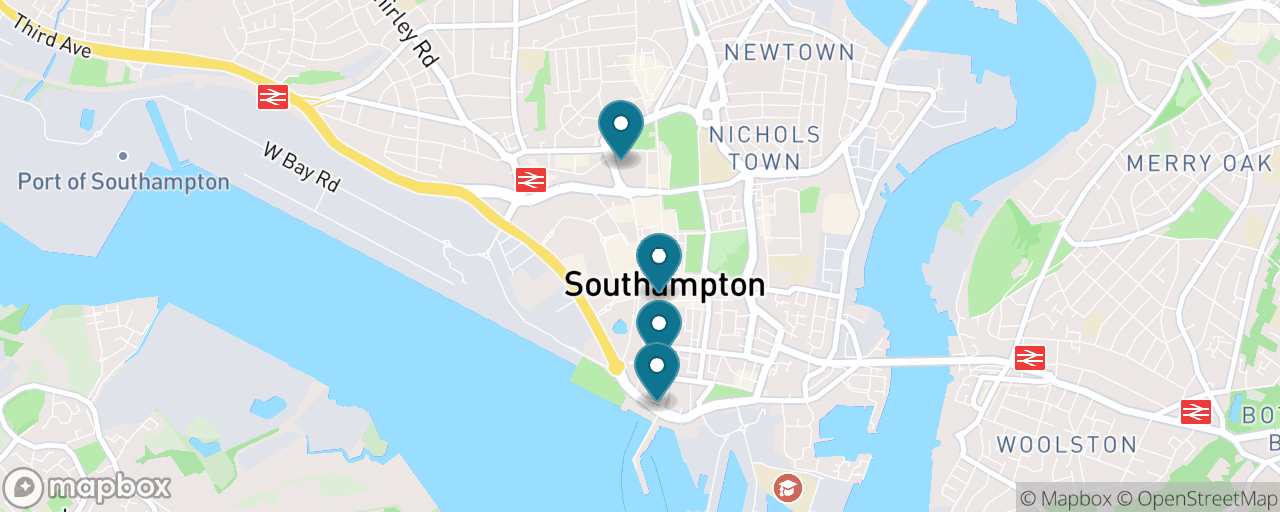 Map of the stops on “Titanic City: SeaCity Museum & the Old Town”