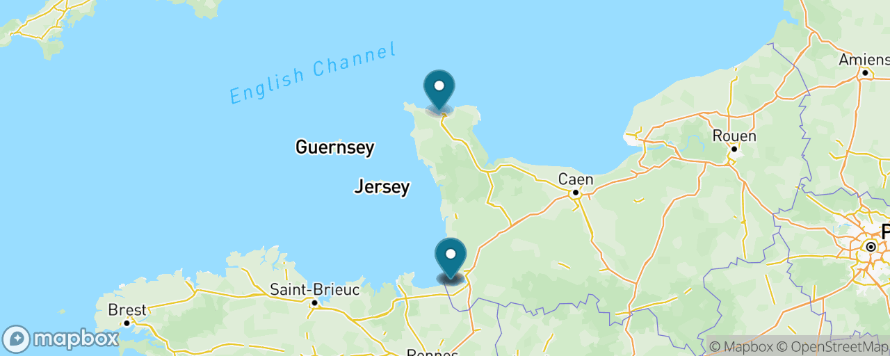 Map of the stops on “Mont Saint-Michel Day Trip”