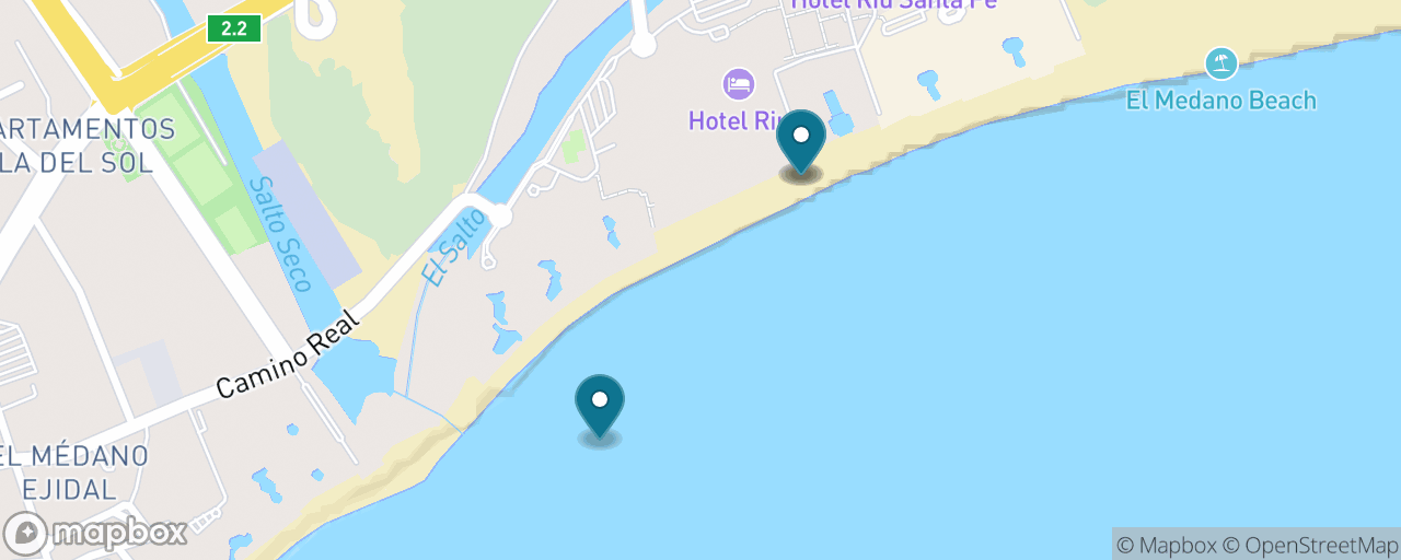 Map of the stops on “Médano Beach: Sun, Swim & Watersports”