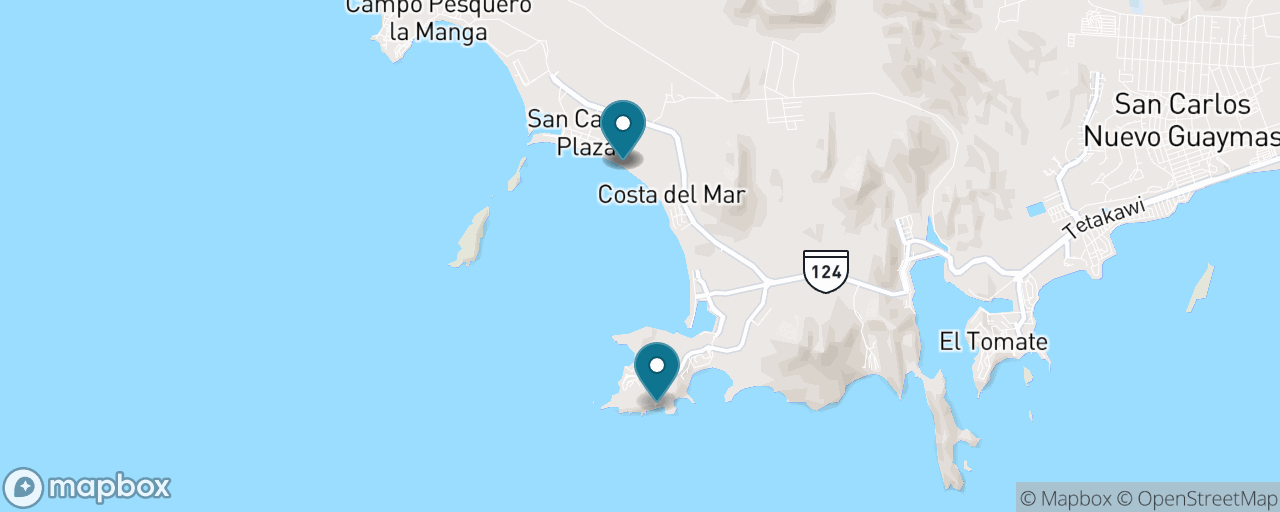 Map of the stops on “San Carlos Classic: the Mirador, Los Algodones and a Beach Lunch”