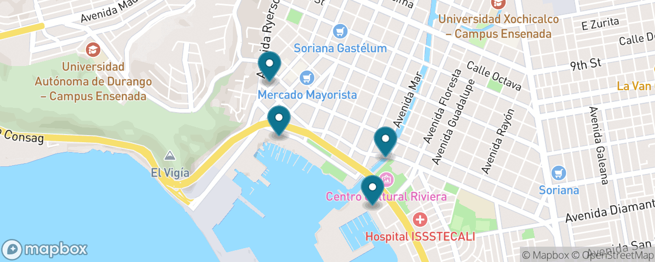 Map of the stops on “Ensenada: The First-Timer's Classic”