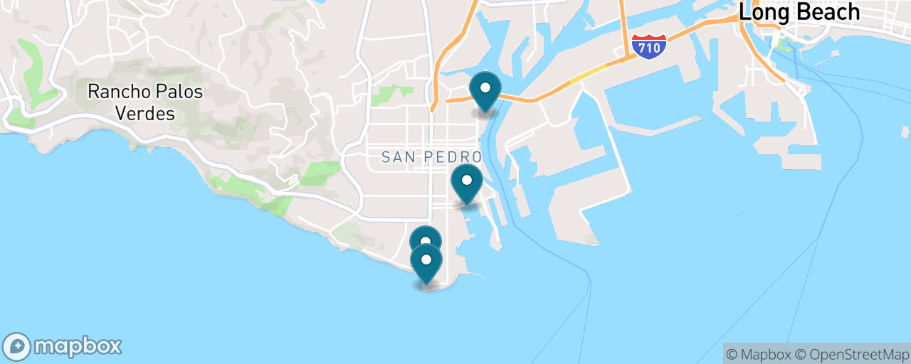 Map of the stops on “San Pedro: The Free Waterfront Day”