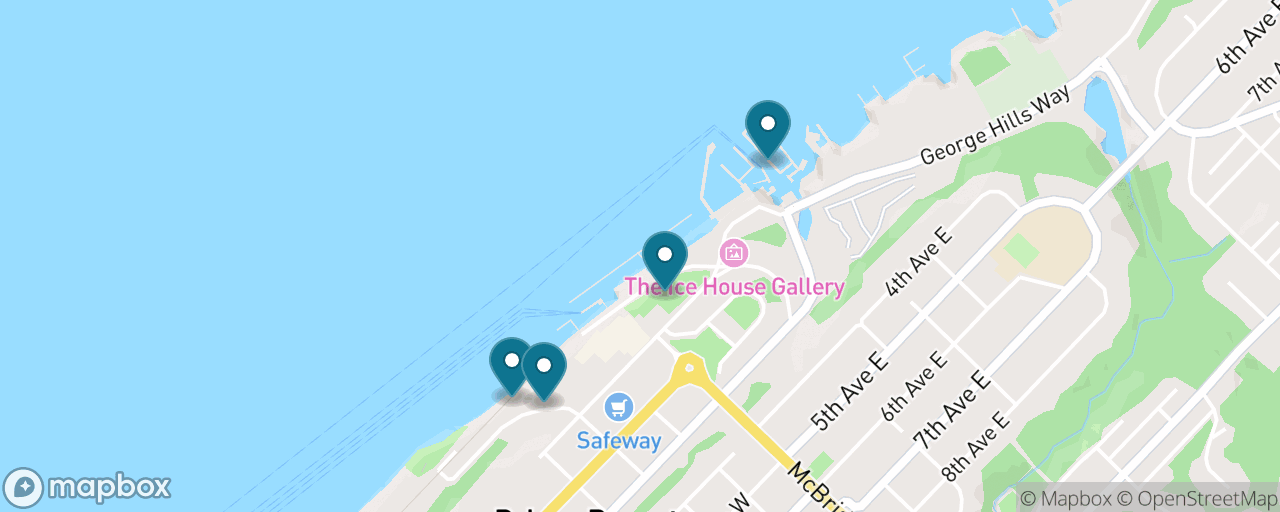 Map of the stops on “The Free Waterfront Walk”