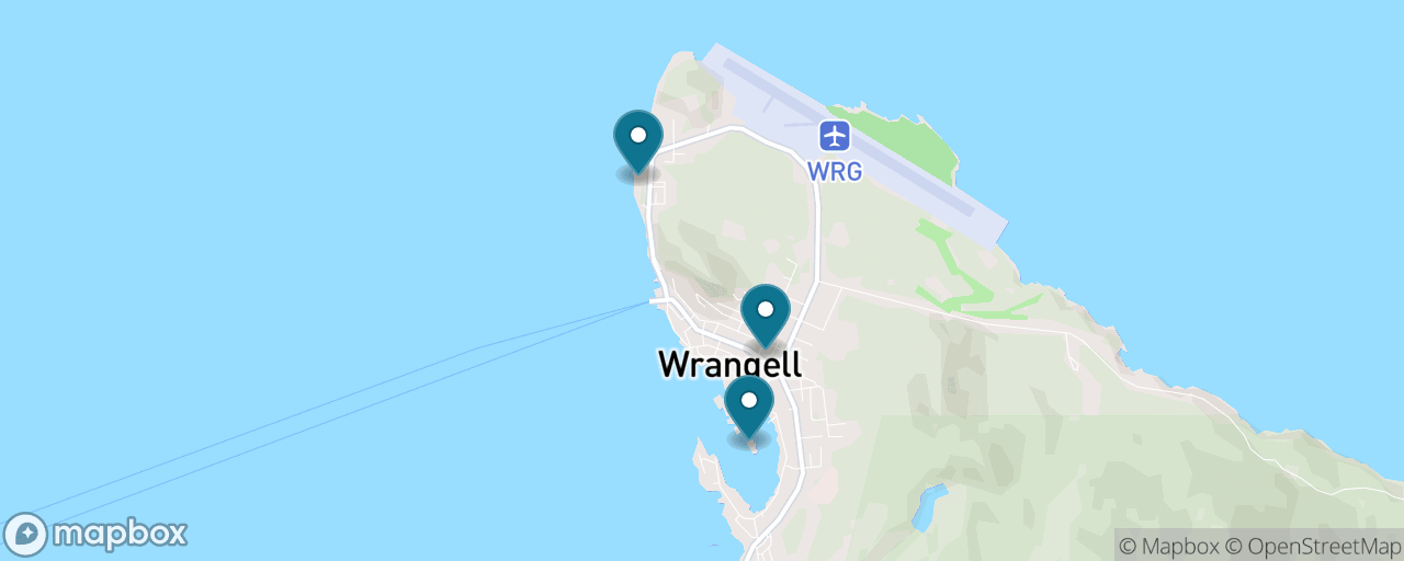 Map of the stops on “Free Wrangell: Totems, Petroglyphs & the Harbour”