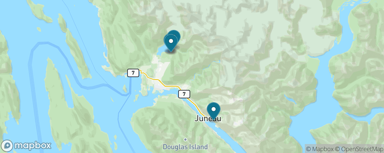 Map of the stops on “Mendenhall Glacier, Done Properly”