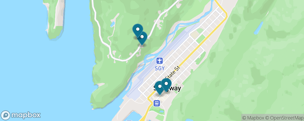 Map of the stops on “Soapy's Grave and a Hidden Waterfall”