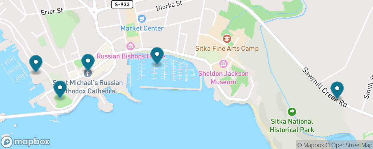 Map of the stops on “The Sitka Classic”