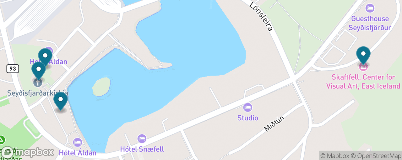 Map of the stops on “The Rainbow Street & Blue Church Town Walk”