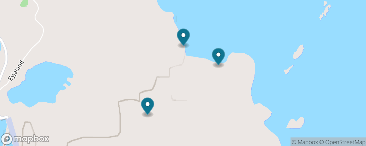 Map of the stops on “Búlandsnes Birds and Coastal Marshes”