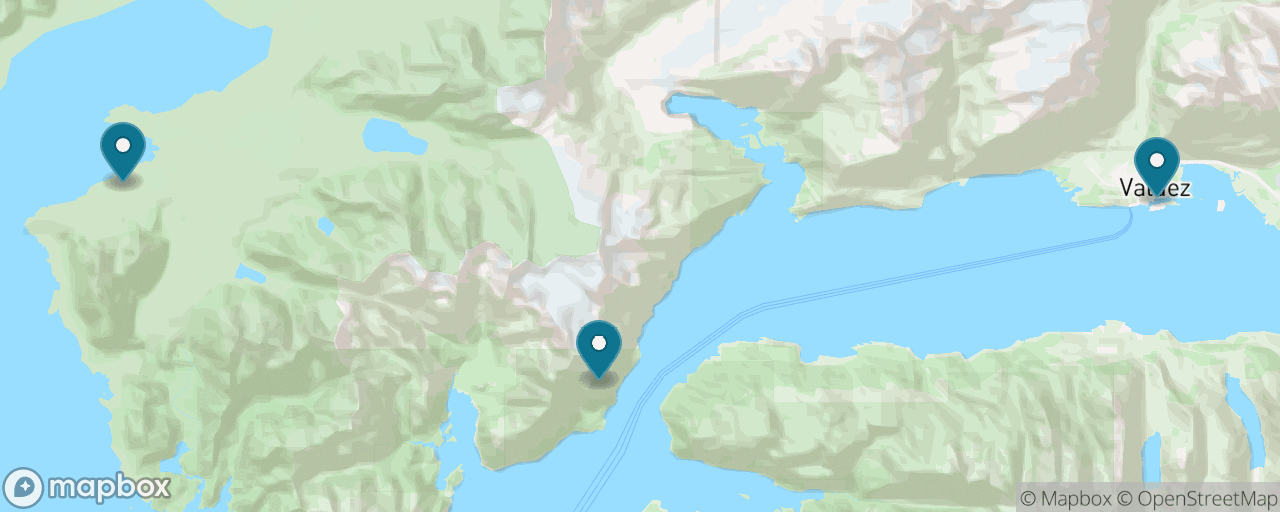 Map of the stops on “Columbia Glacier Day Cruise”