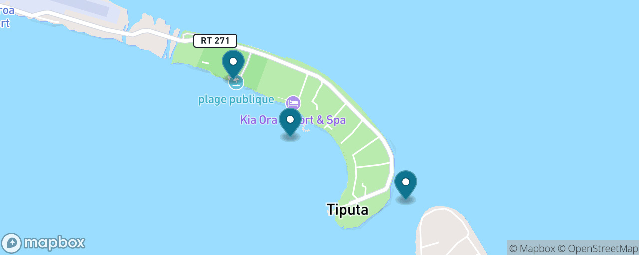 Map of the stops on “Free Rangiroa: Dolphins of Tiputa Pass & the Ohotu Shore”