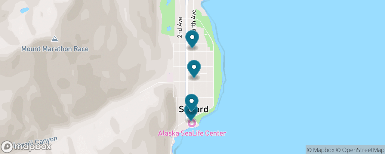 Map of the stops on “The SeaLife Center & the Waterfront Trail”