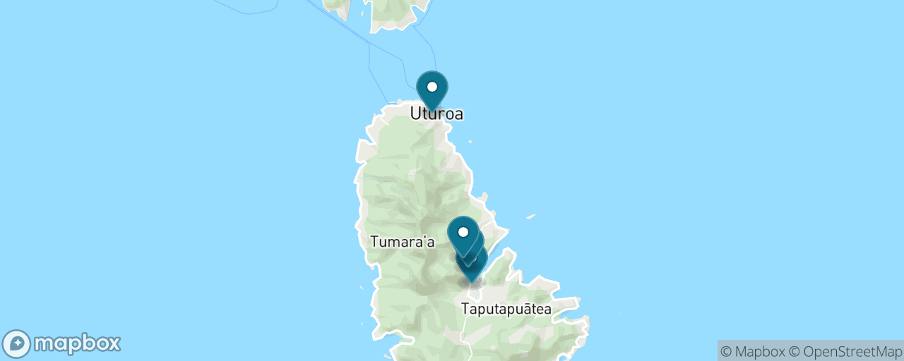 Map of the stops on “Paddle the Faaroa — Polynesia's Only River”