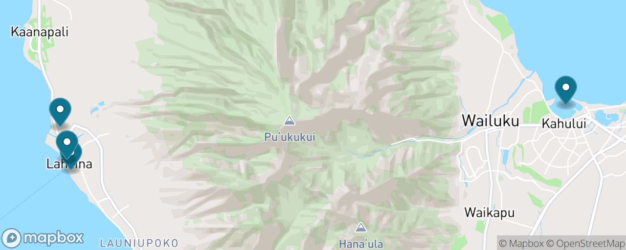 Map of the stops on “Lahaina and Front Street Revival”