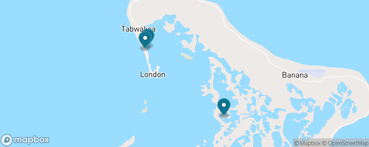 Map of the stops on “Kiritimati: Shallow Lagoon & Beach Family Day”
