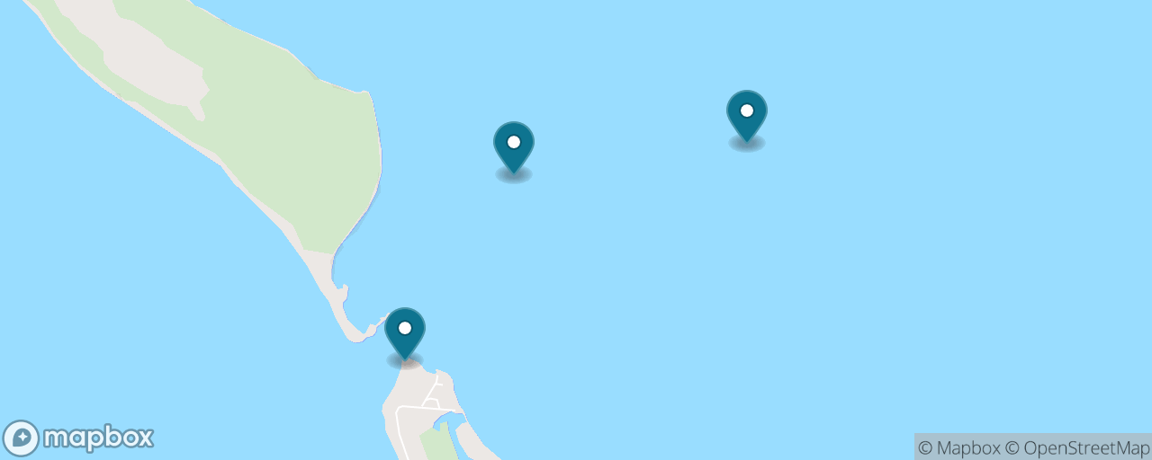 Map of the stops on “Fanning Island: Family Shallow-Lagoon Day”