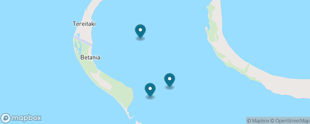 Map of the stops on “Fanning Island: Lagoon Snorkel & Outrigger”