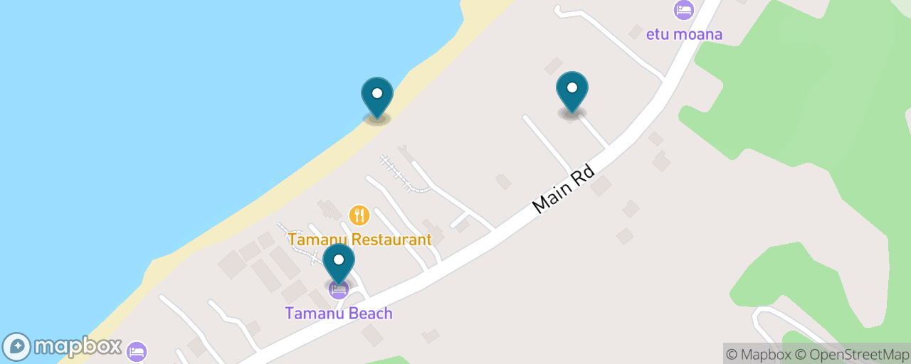 Map of the stops on “Tamanu Beach Snorkel and a Lazy West-Coast Afternoon”