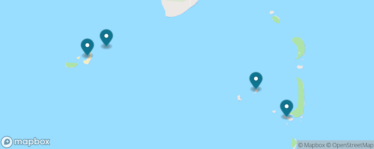 Map of the stops on “One Foot Island Lagoon Cruise with a Local Boat”