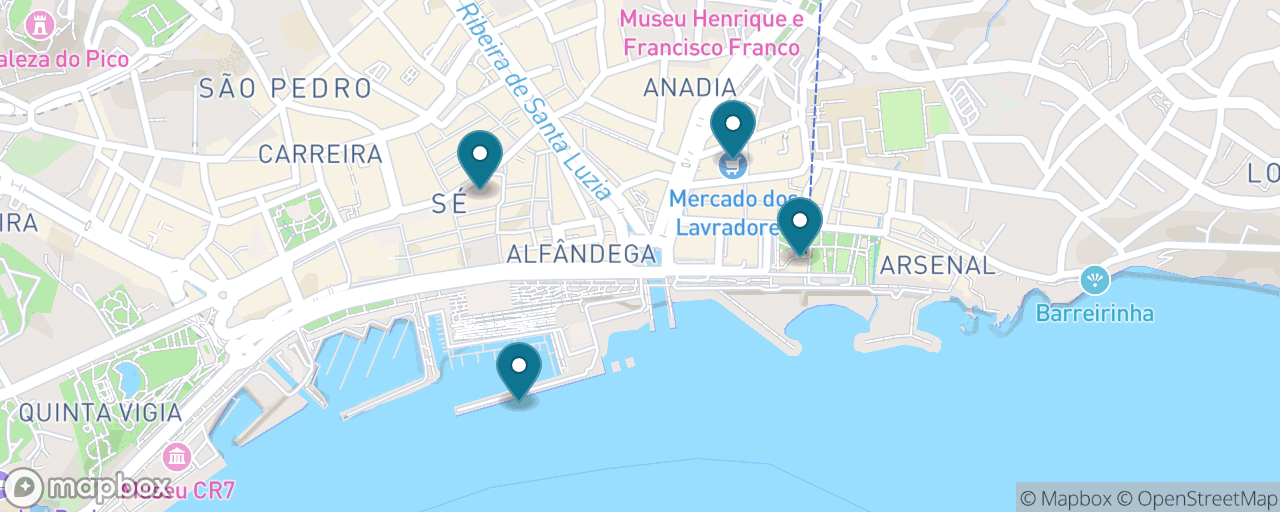 Map of the stops on “Funchal Old Town, Straight Off the Ship”