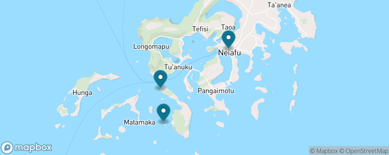 Map of the stops on “Island-Hopping: Swallows' Cave & Nuku Island”