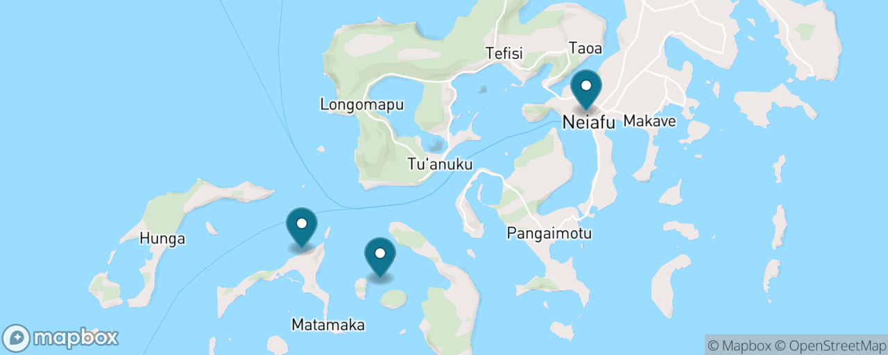 Map of the stops on “Mariner's Cave & the Vava'u Waterways”