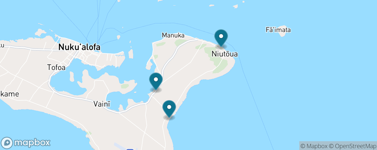 Map of the stops on “East Tongatapu: Ancient Tonga & the Cave Swim”