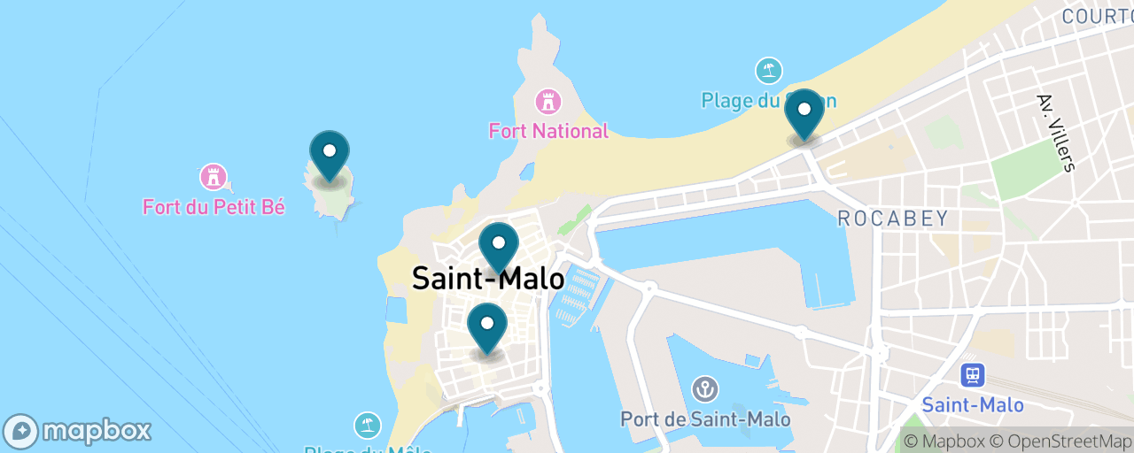 Map of the stops on “Free & Easy Saint-Malo”