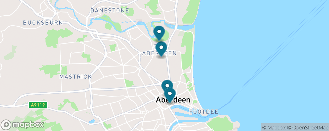 Map of the stops on “Granite City & Old Aberdeen Classic”
