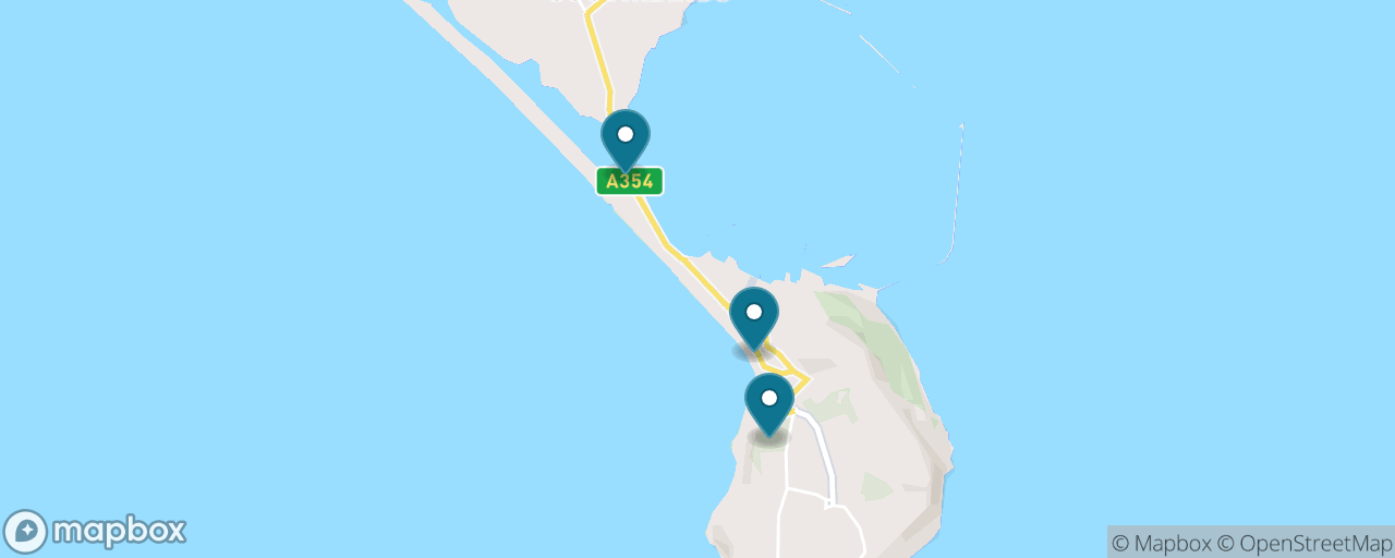 Map of the stops on “Free Portland: Tout Quarry & the Chesil shore”