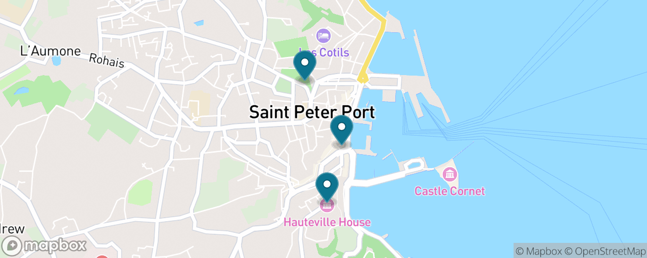 Map of the stops on “Victor Hugo's Hauteville House”