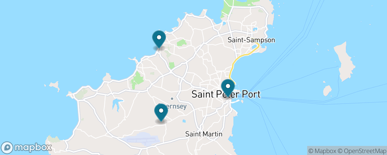Map of the stops on “The Little Chapel & West Coast”