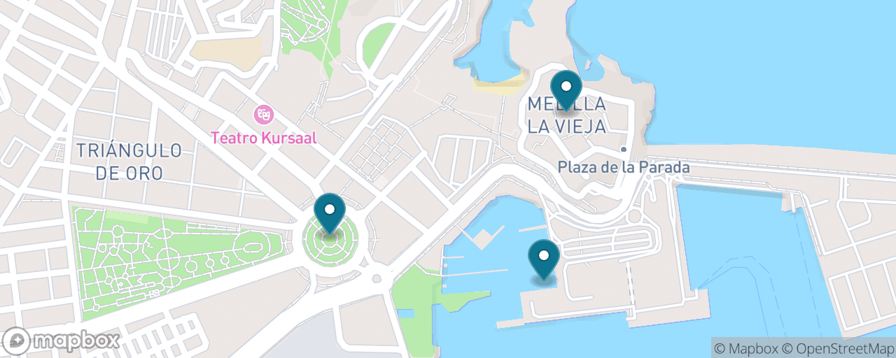 Map of the stops on “The Free Melilla Walk-Off”