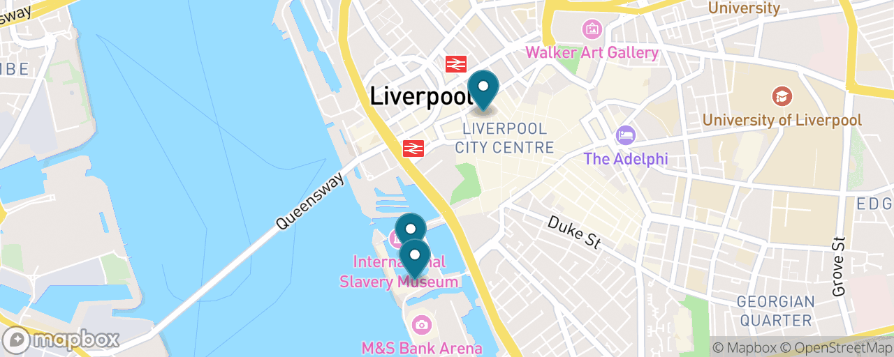 Map of the stops on “In the Steps of the Beatles”