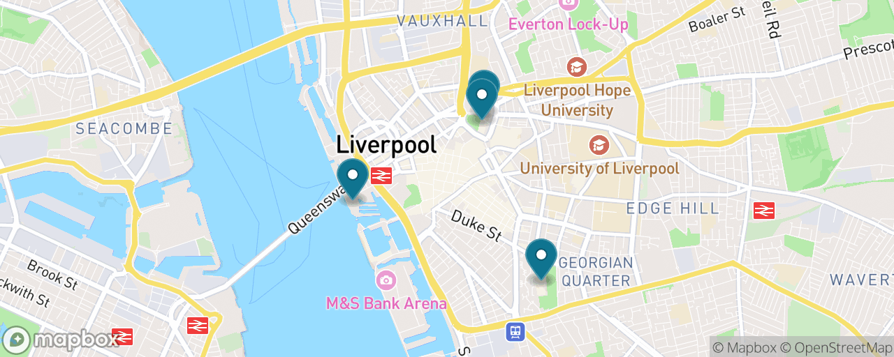 Map of the stops on “Free Liverpool: The No-Ticket Day”