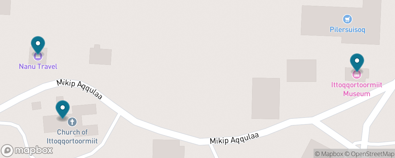 Map of the stops on “Museum, Church & Inuit Crafts”