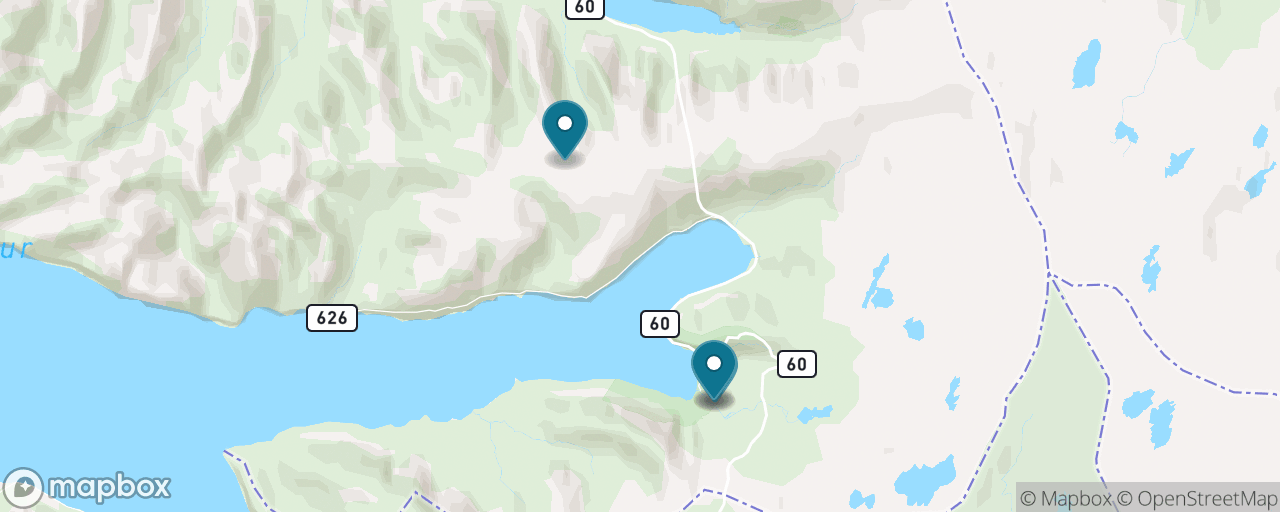 Map of the stops on “The Dynjandi Waterfall Grand Day”