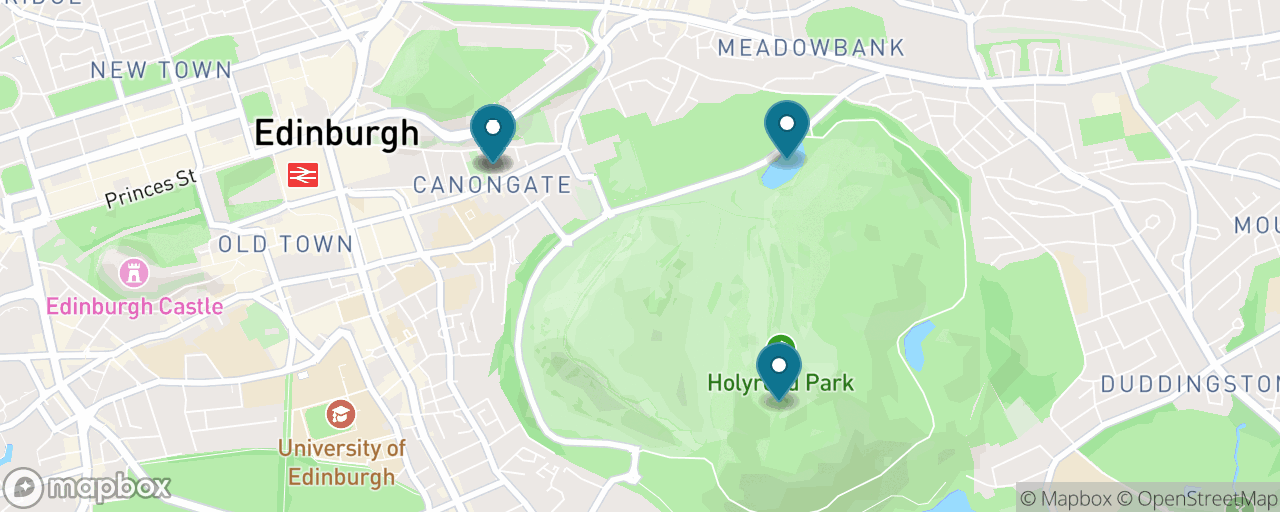 Map of the stops on “Arthur's Seat Summit & the Old Town”