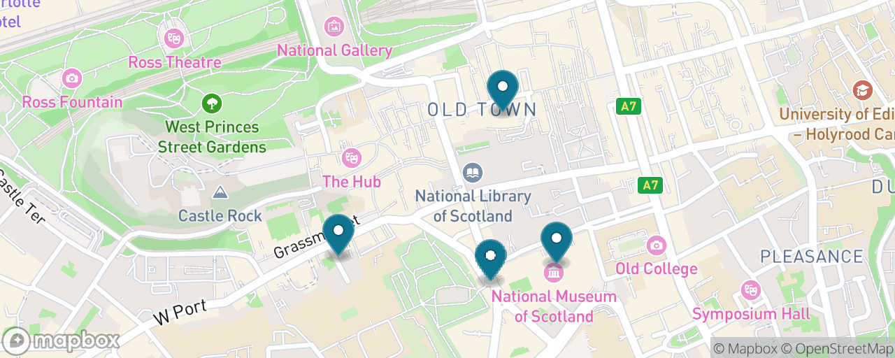 Map of the stops on “Free Old Town on Foot”