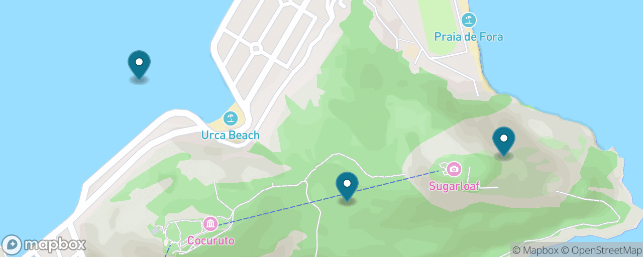 Map of the stops on “Sugarloaf and the Urca Backstreets”