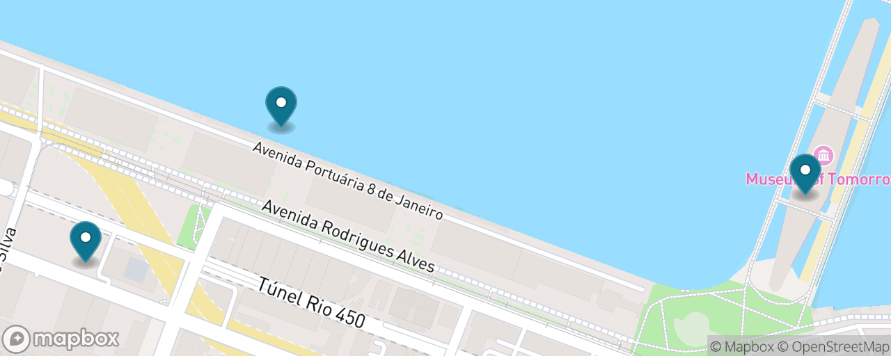 Map of the stops on “Porto Maravilha on Foot”