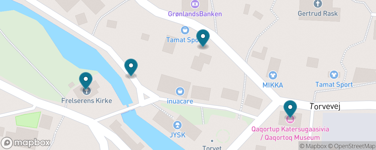 Map of the stops on “Qaqortoq on Foot: The Classic Half Day”