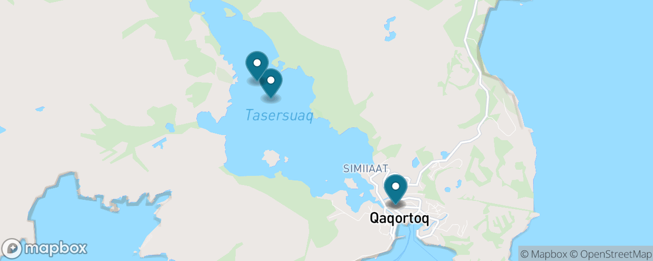 Map of the stops on “Tasersuaq Lake Loop”