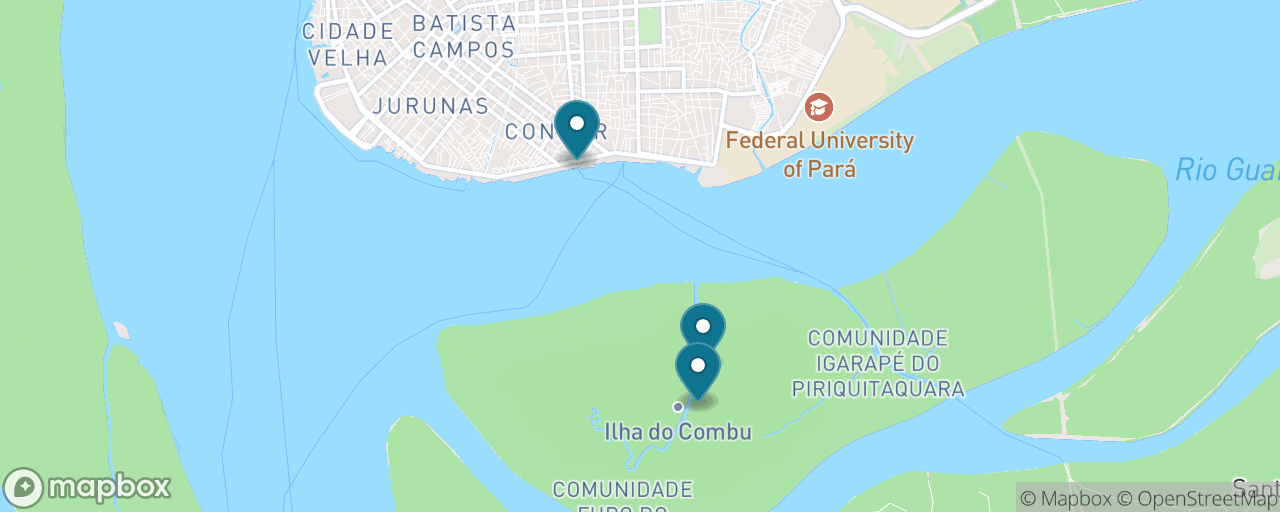 Map of the stops on “Ilha do Combu by Boat: Rainforest Channels & Dona Nena's Chocolate”