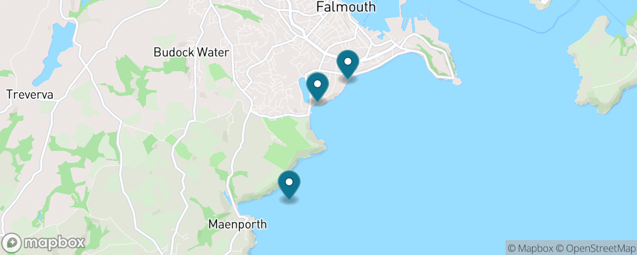 Map of the stops on “Free Falmouth: Beaches & the Coast Path”