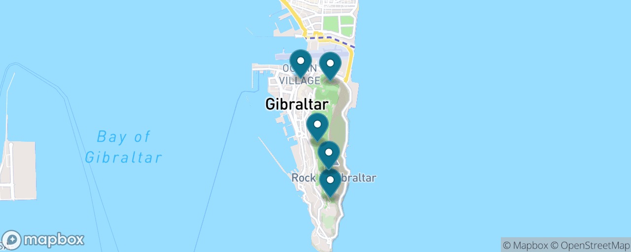 Map of the stops on “The Rock by Shared Minibus”