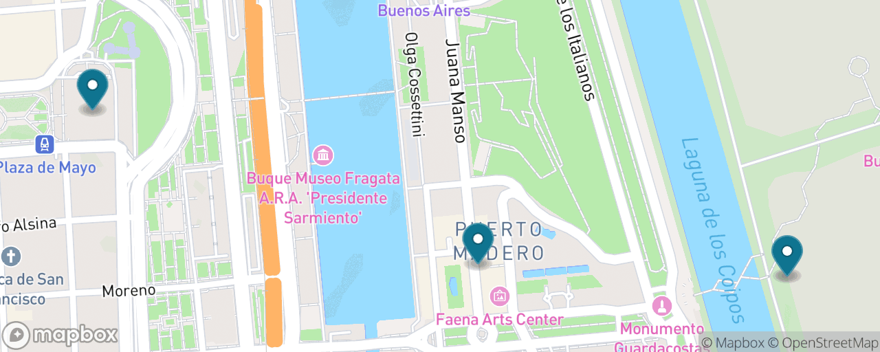 Map of the stops on “Buenos Aires for Free”